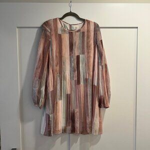 Wilfred Elba Mini Dress - Heirloom Pink/Sage Frost, M